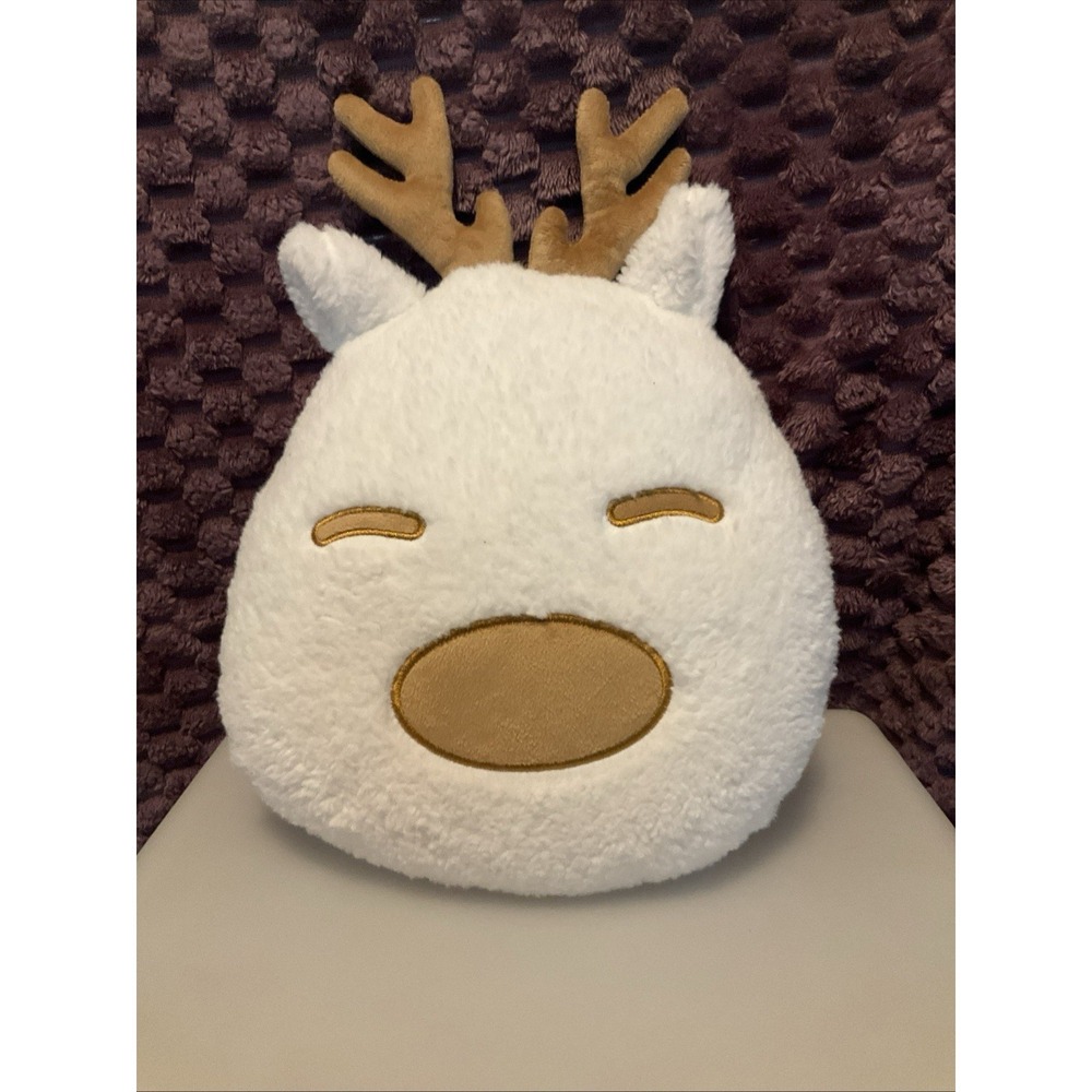 Target Deer Plush Pillow Antler Embroidered Face Christmas Reindeer Sherpa Decor